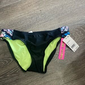 Bikini Nation Black Bikini Bottoms Swimsuit Separates Medium 4/25